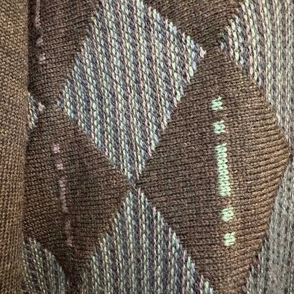 Vintage St. Croix Sweater XL Colorful Textured Knit Wool Blend USA 90s Geometric